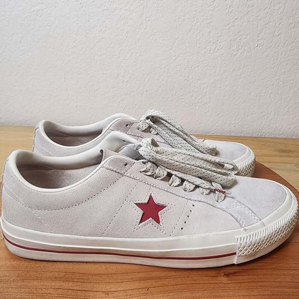 Converse One Star Pro Shoes Mens Size 8 Gray Suede Low Top Skate CONS 167932C